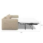 Leigh 86_ Sofa Bed - Silver Taupe