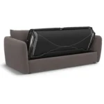 Leigh 86_ Velvet Sofa Bed - Hale Warm Gray