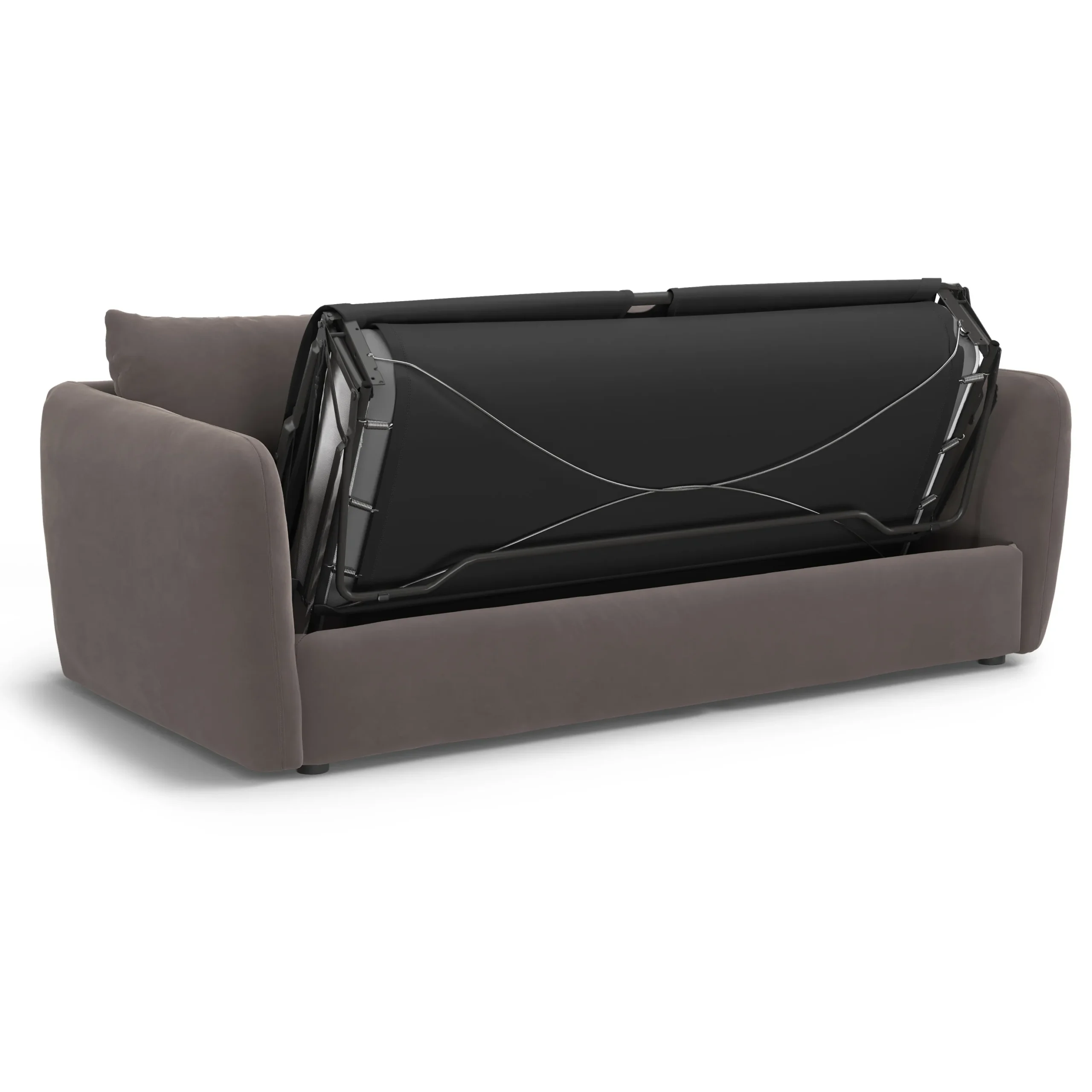 Leigh 86_ Velvet Sofa Bed - Hale Warm Gray - Image 4
