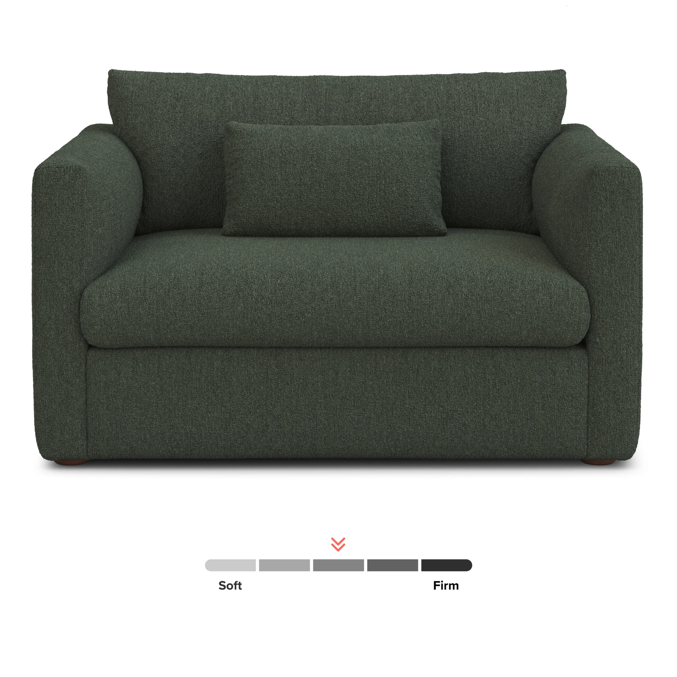 Marina 57_ Sleeper Chair - Green Wool Bouclé - Image 4