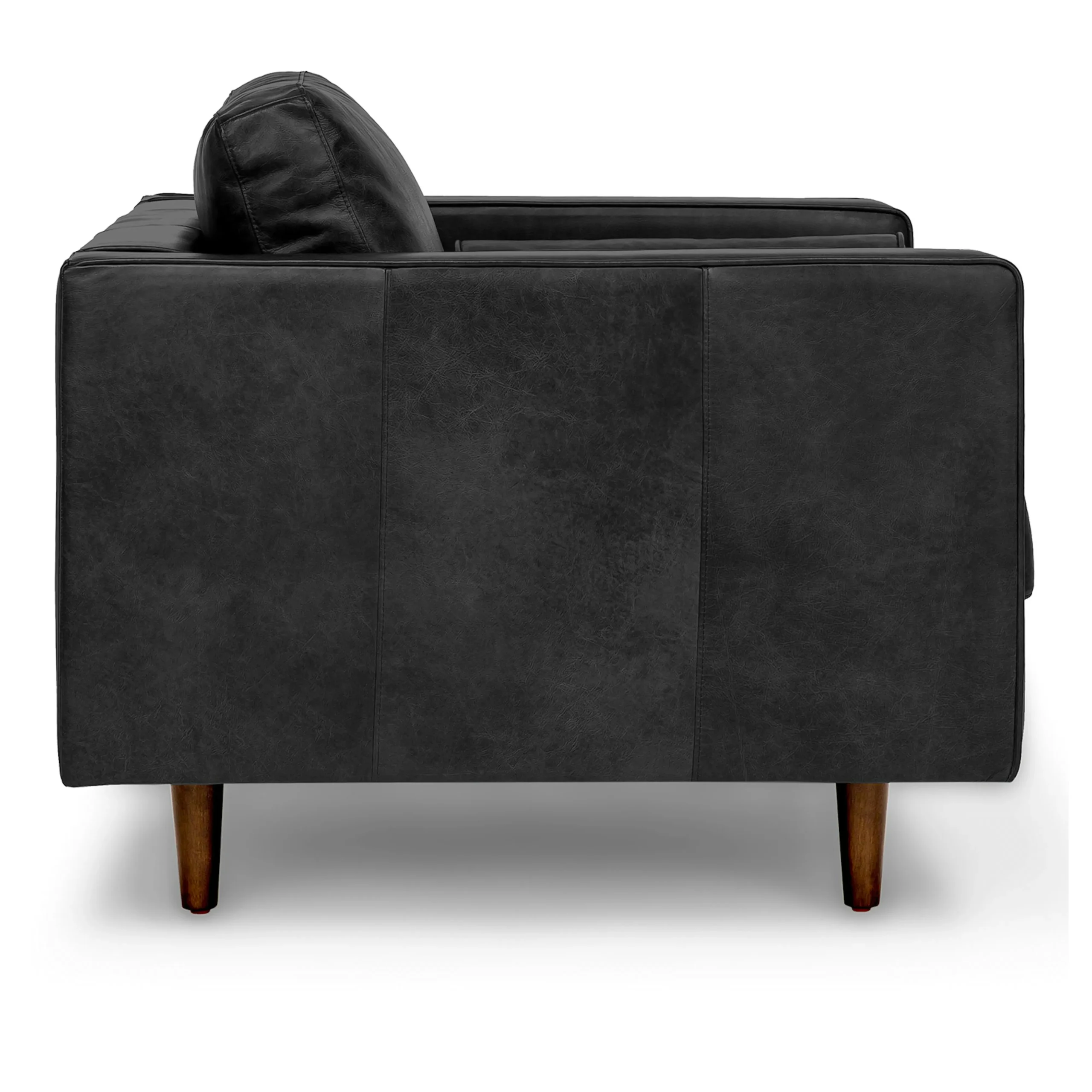 Sven 42_ Tufted Leather Lounge Chair - Oxford Black - Image 9