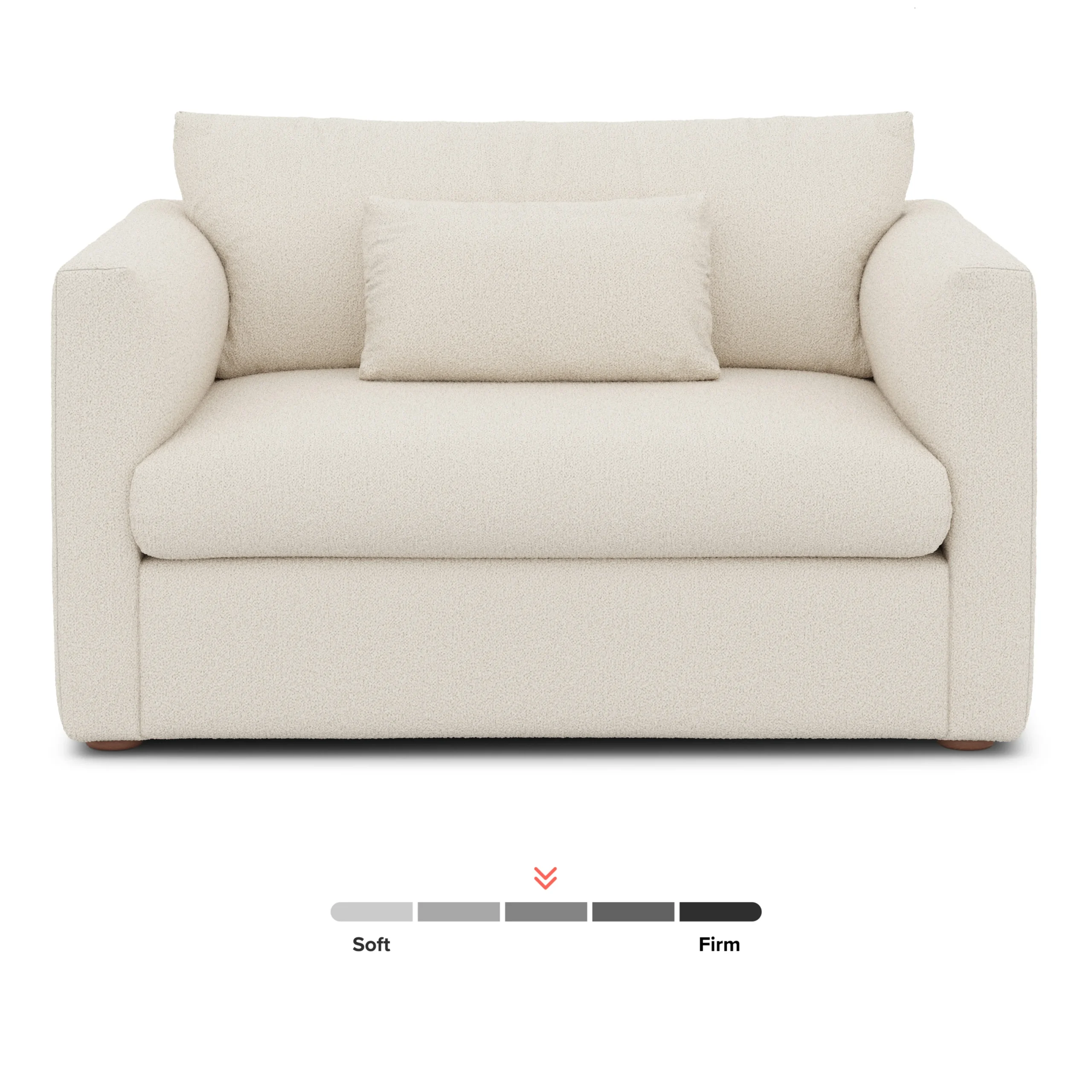 Marina 57_ Sleeper Chair - Ivory Wool Bouclé - Image 4