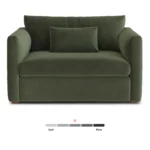 Marina 57_ Velvet Sleeper Chair - Hale Fir Green