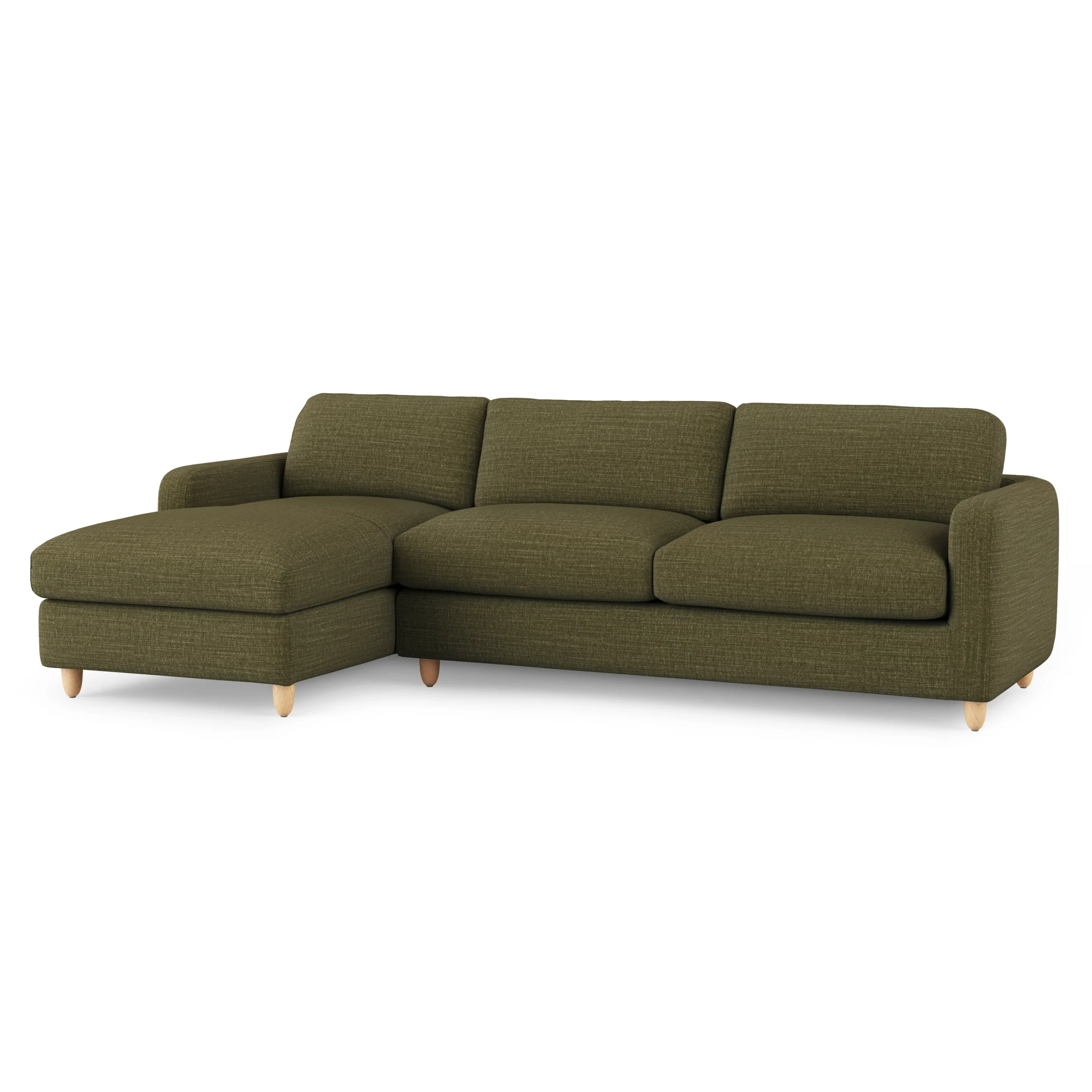 Vati 114_ Left Storage Sleeper Sectional - Natural Oak and Napa Moss - Image 14