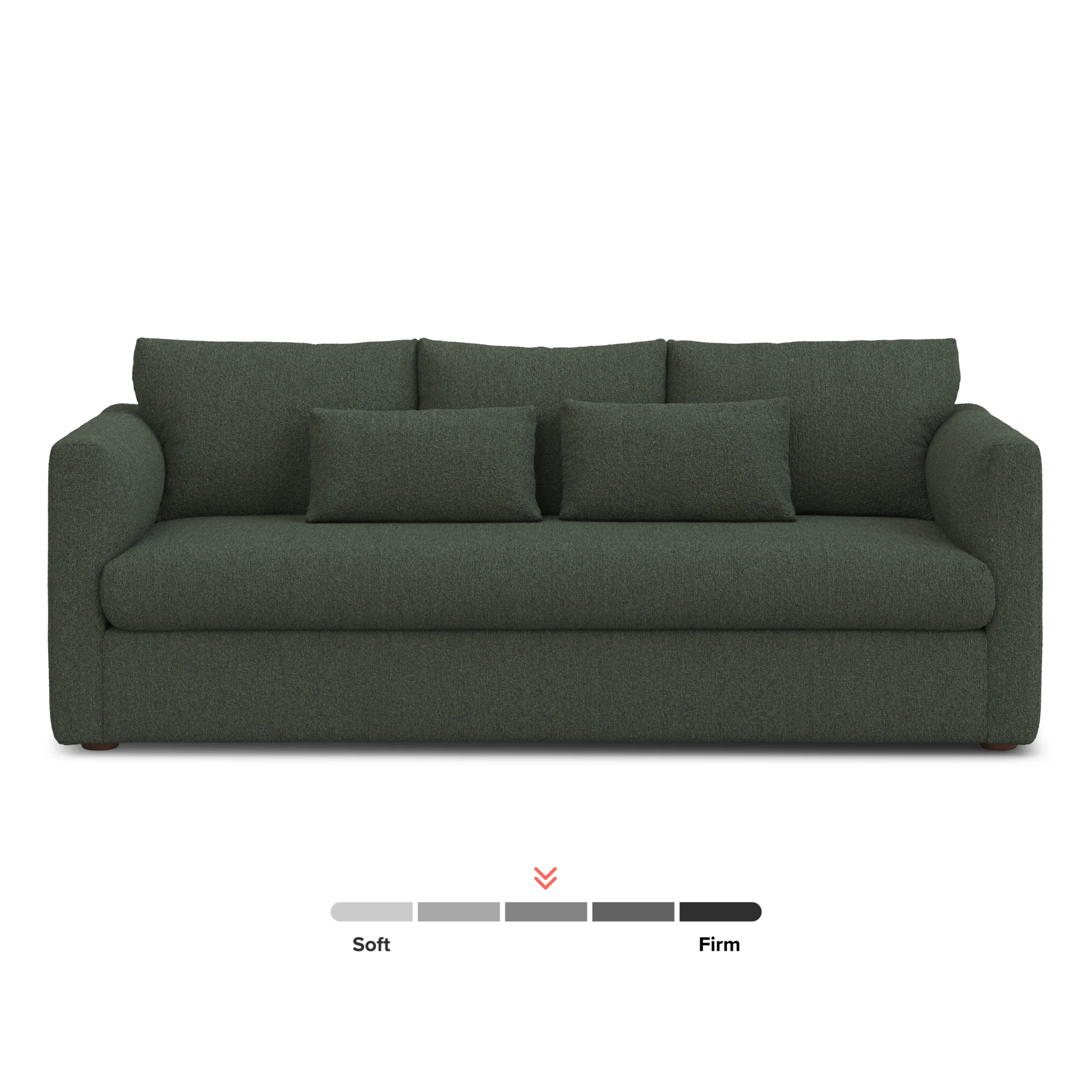 Marina 90_ Sofa Bed - Green Wool Bouclé - Image 4