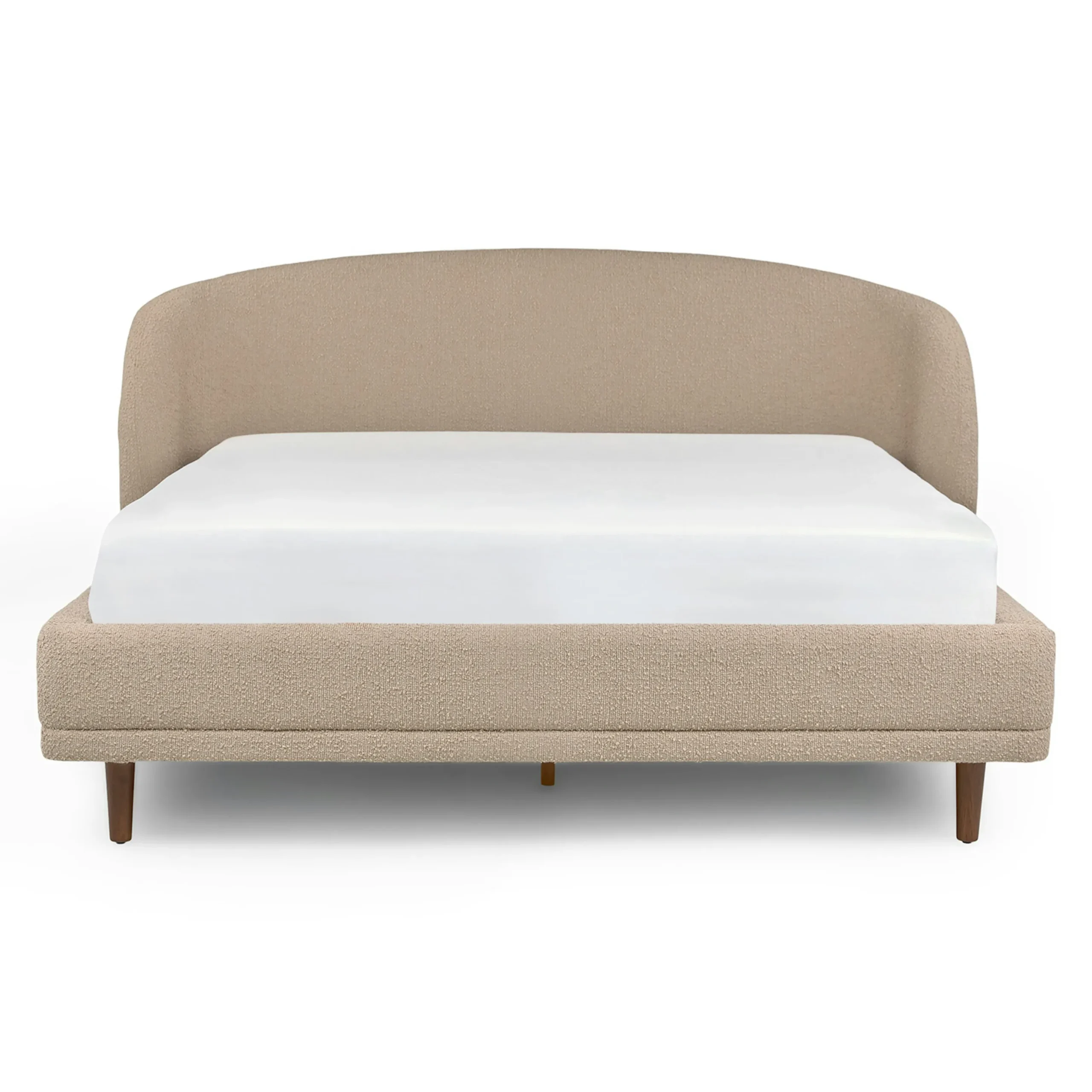 Kayra Queen Upholstered Bed - Lunaria Sandstone Bouclé - Image 3