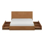 Leif King Storage Bed - Smoked Oak