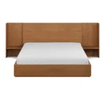 Leif King Storage Bed with Nightstands Set - Smoked Oak
