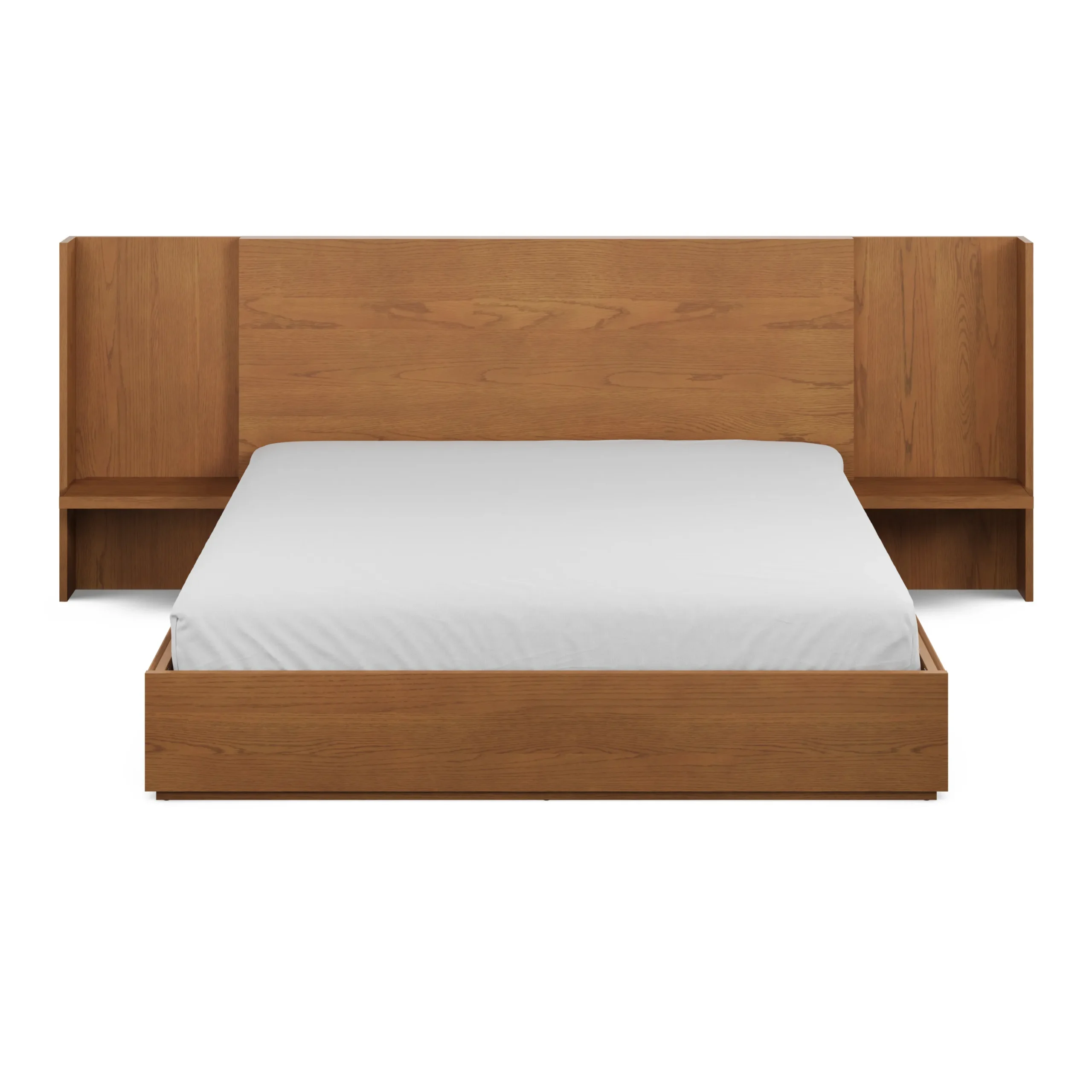 Leif King Storage Bed with Nightstands Set - Smoked Oak - Image 6
