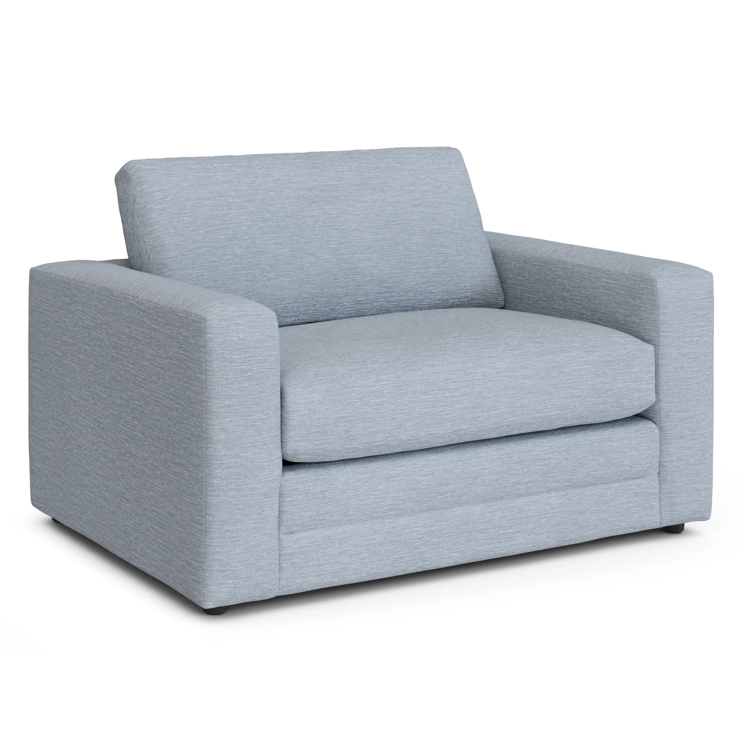 Riley 57.5_ Sleeper Chair - Silver Light Blue - Image 3