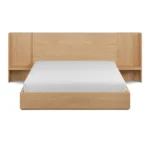 Leif King Storage Bed with Nightstands Set - White Oak