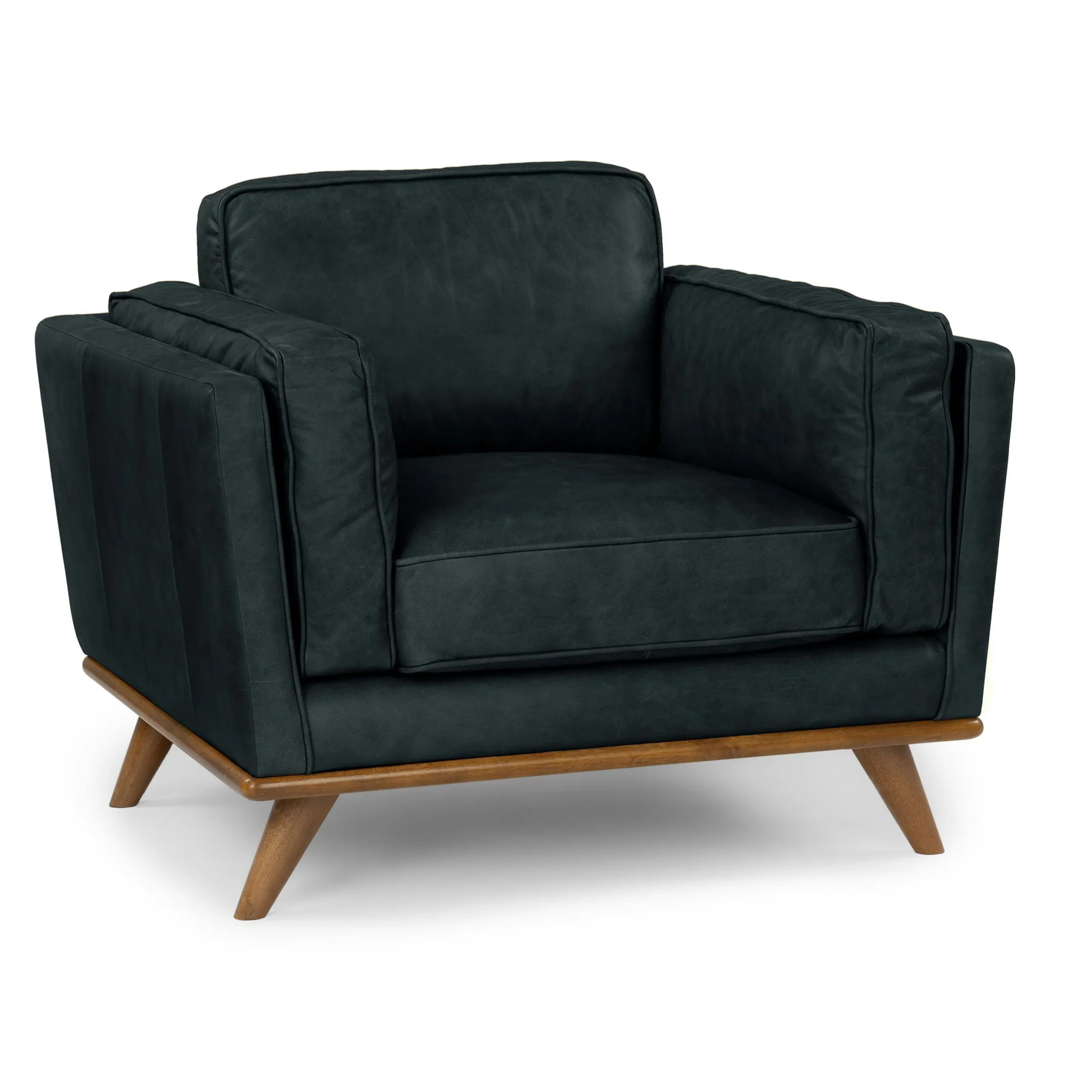 Timber 41_ Leather Lounge Chair - Charme Black - Image 11