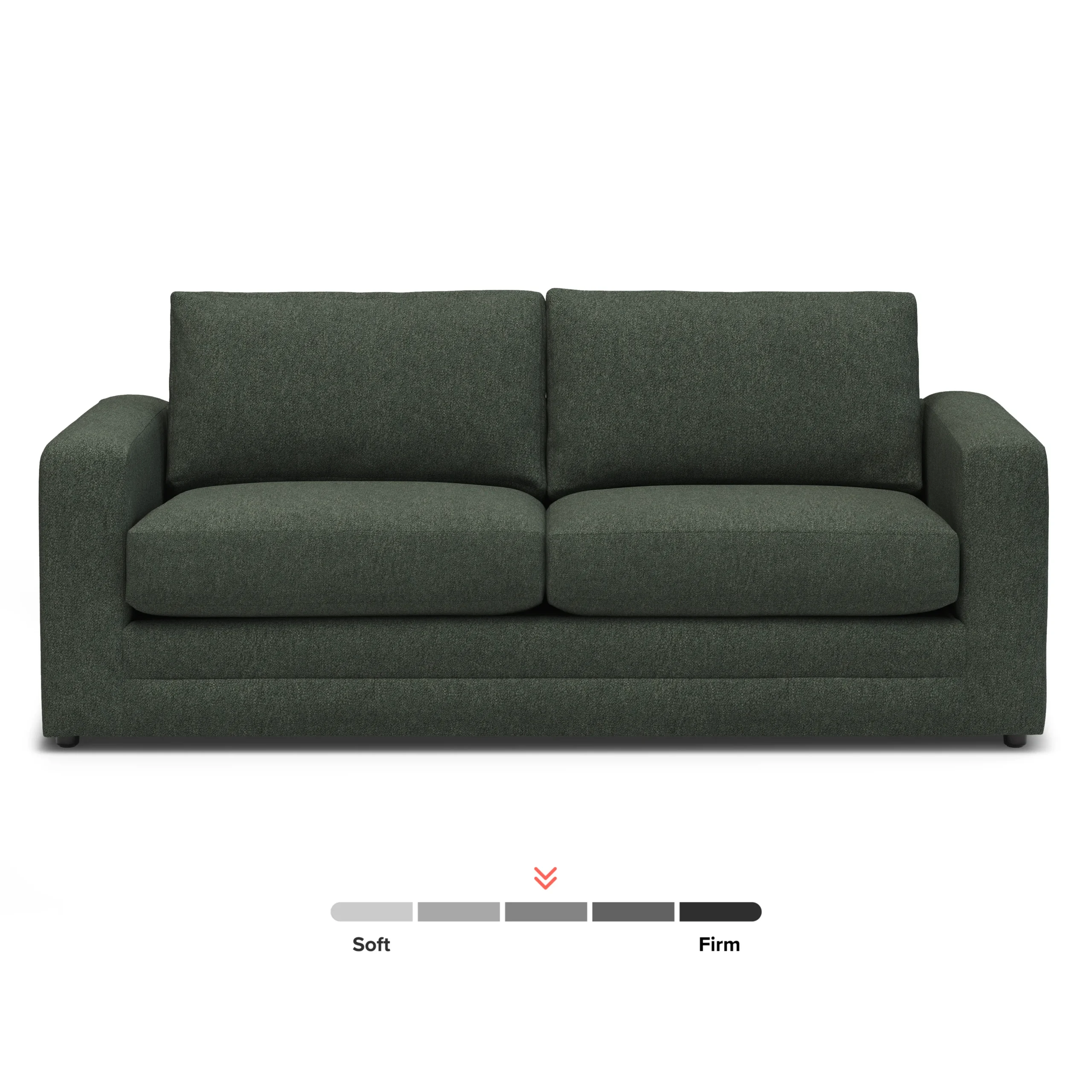 Riley 84_ Sofa Bed - Green Wool Bouclé - Image 4