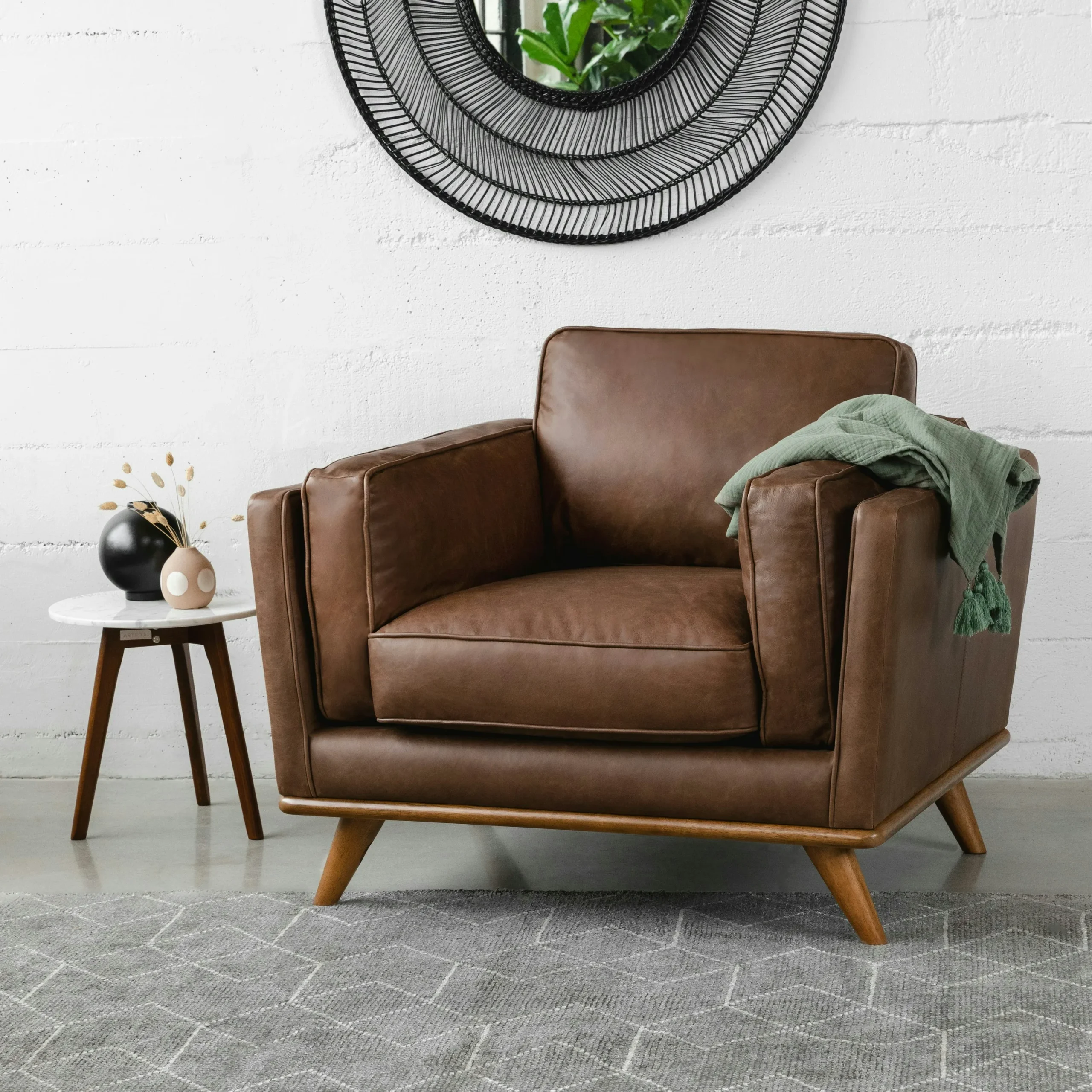 Timber 41_ Leather Lounge Chair - Charme Chocolat - Image 12
