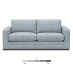 Riley 84_ Sofa Bed - Silver Light Blue
