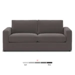 Riley 84_ Velvet Sofa Bed - Hale Warm Gray