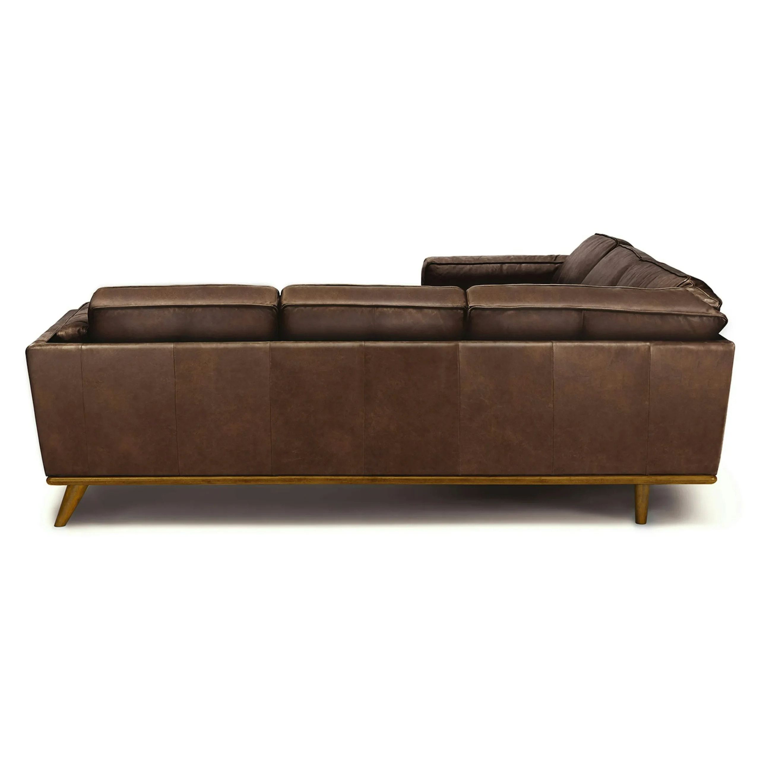 Timber 93_ Leather Corner Sectional - Charme Chocolat - Image 5