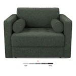 Sven 45.5_ Tufted Sleeper Chair - Green Wool Bouclé