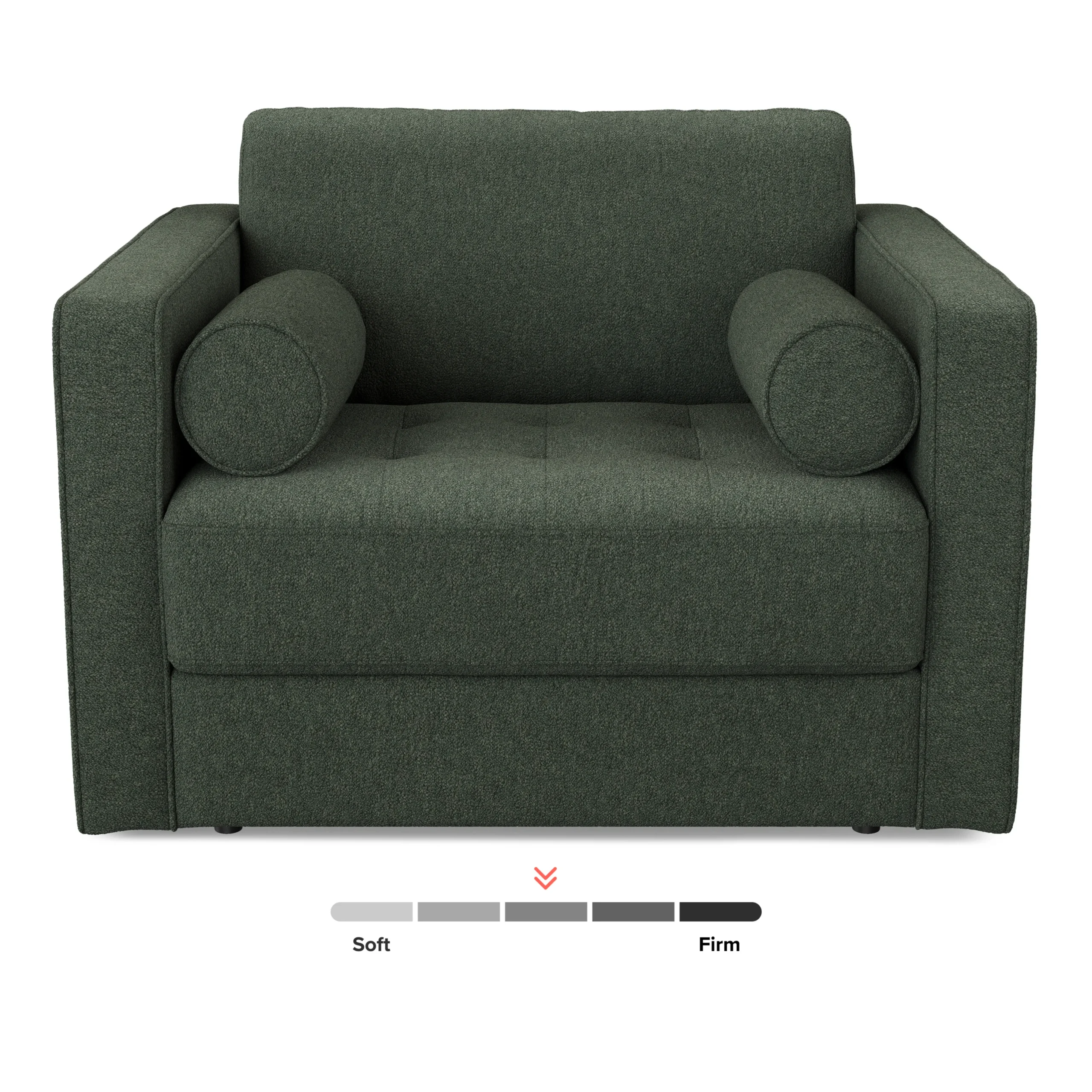 Sven 45.5_ Tufted Sleeper Chair - Green Wool Bouclé - Image 5