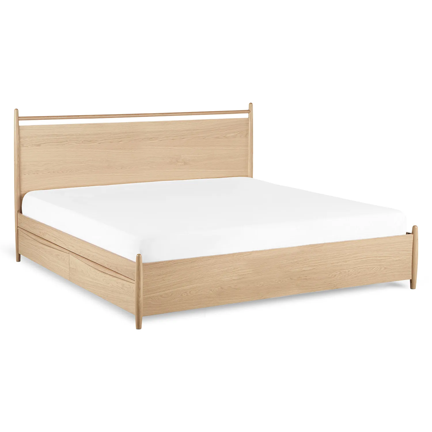 Lenia King Panel Storage Bed - White Oak - Image 19