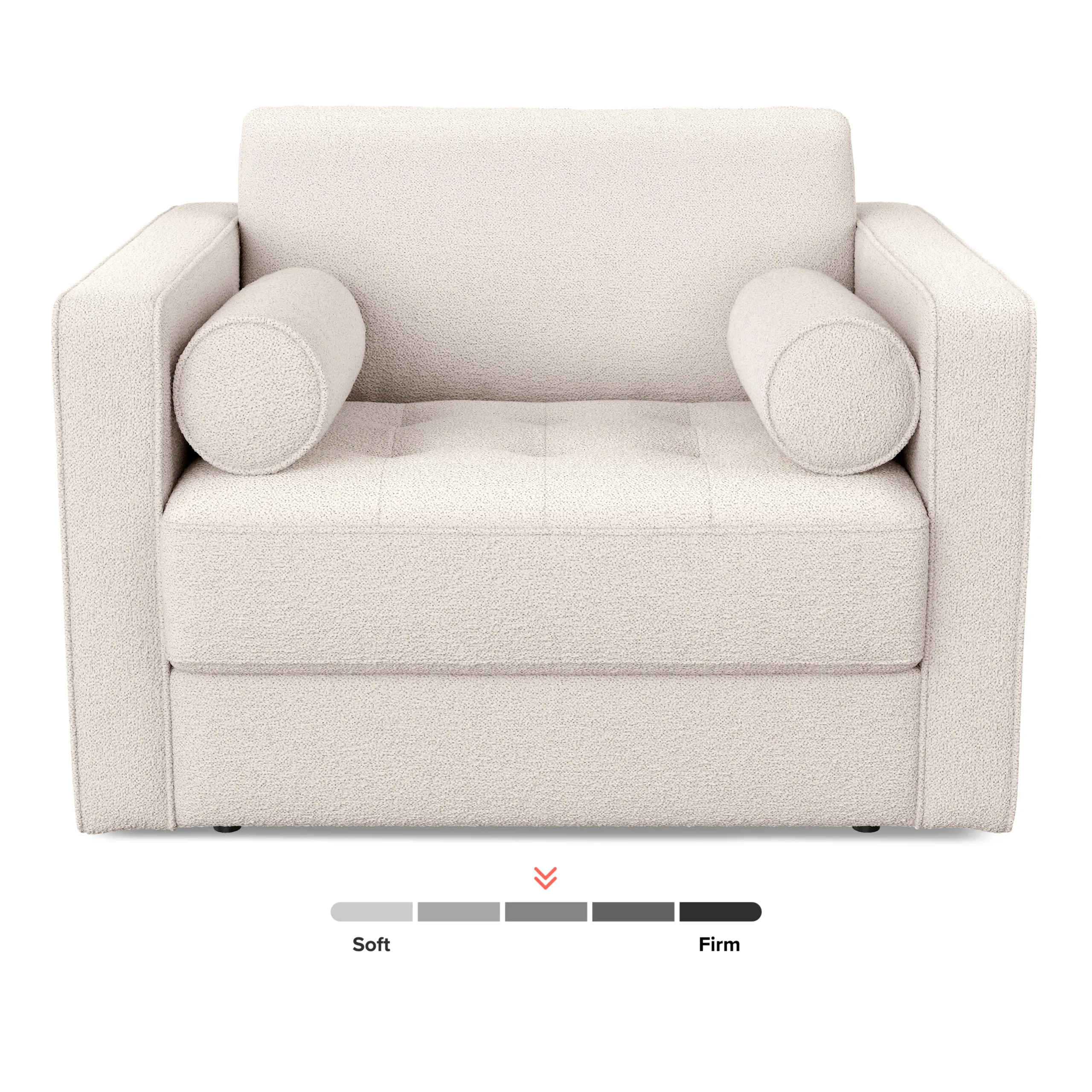Sven 45.5_ Tufted Sleeper Chair - Ivory Wool Bouclé - Image 12