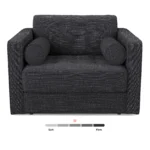 Sven 45.5_ Tufted Sleeper Chair - Napa Charcoal