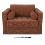 Sven 45.5_ Tufted Sleeper Chair - Napa Rust