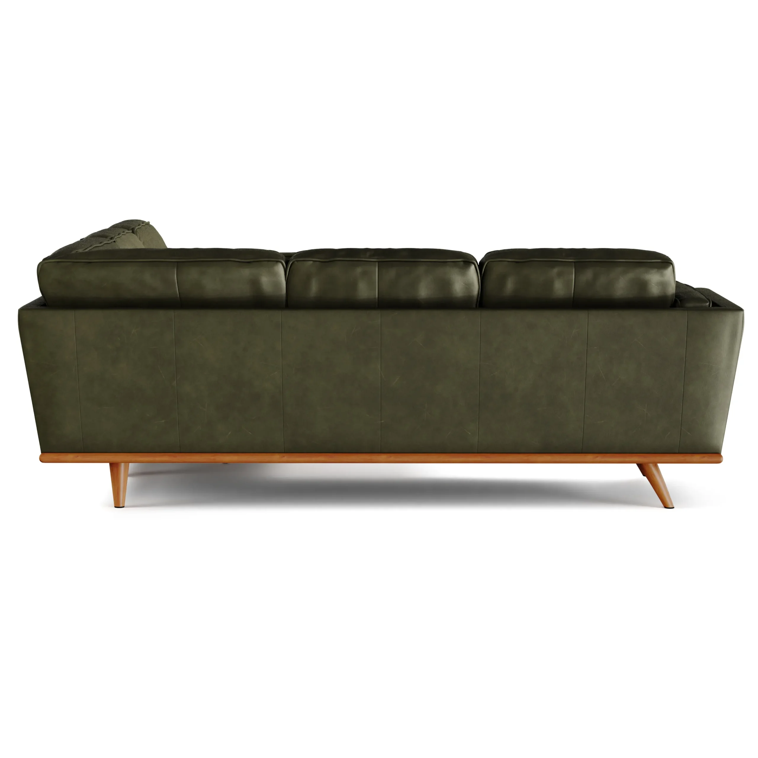 Timber 93_ Leather Corner Sectional - Charme Green - Image 5