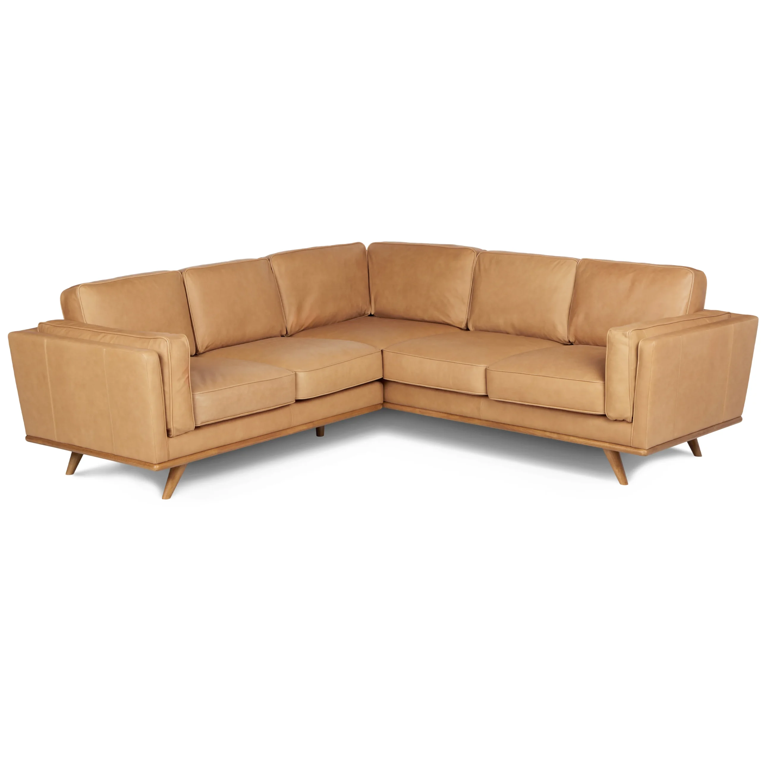 Timber 93_ Leather Corner Sectional - Charme Tan - Image 5