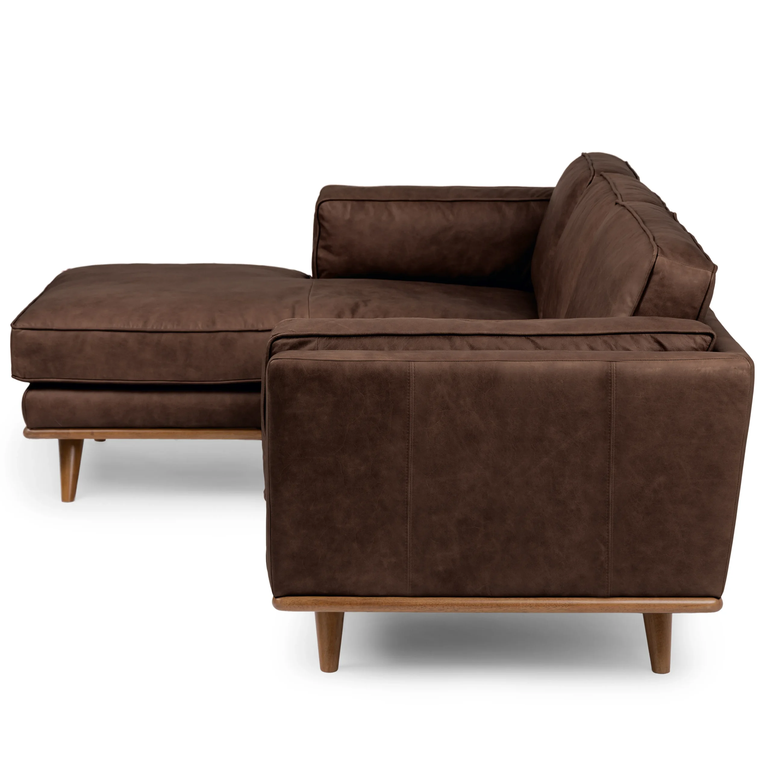 Timber 93_ Leather Left Sectional - Charme Chocolat - Image 5