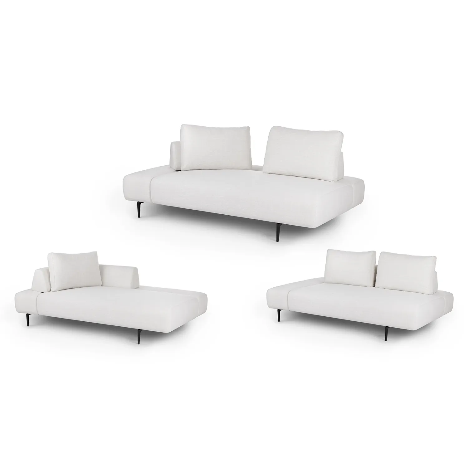 Divan 76_ Left Chaise Lounge - Quartz White - Image 9