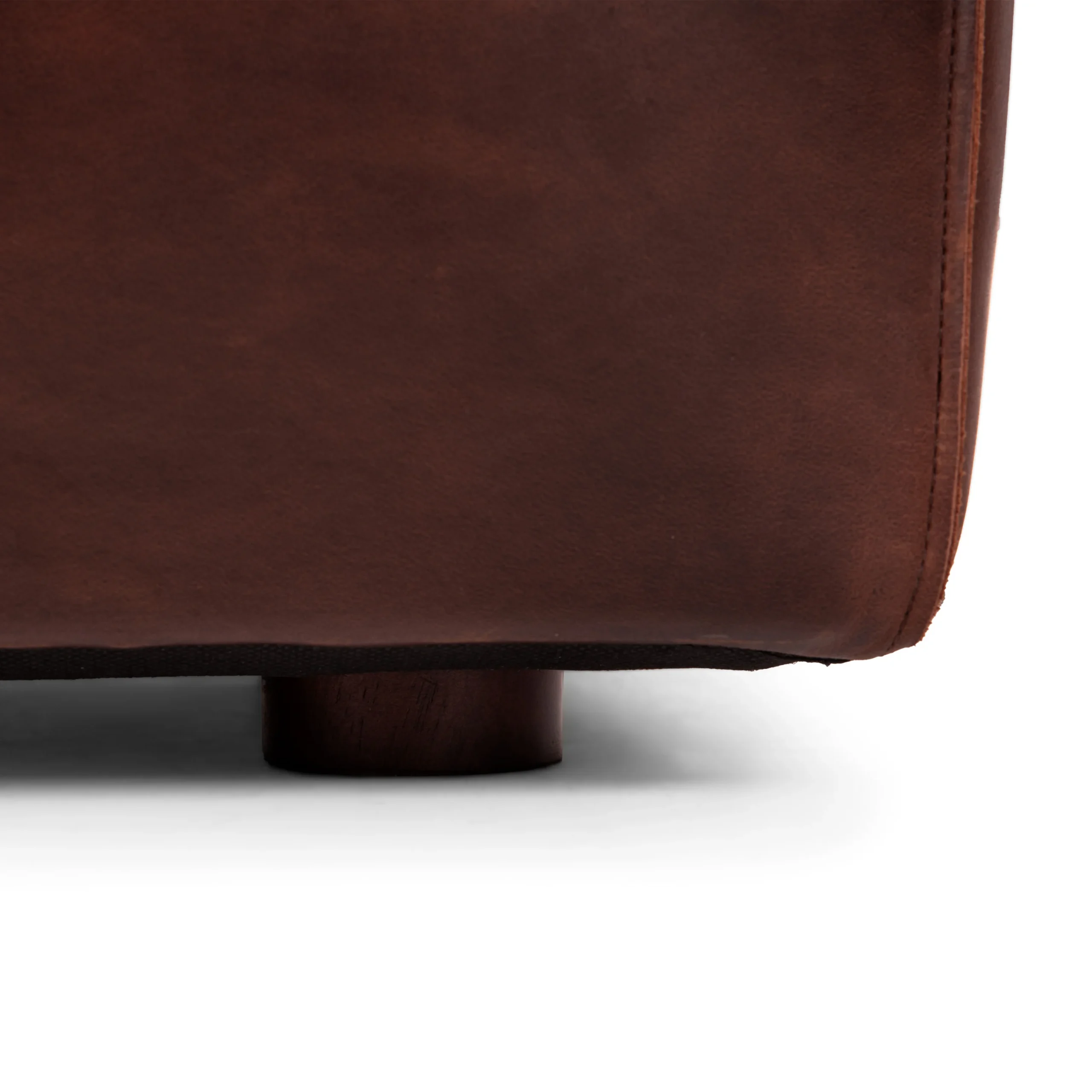 Cigar 47_ Leather Ottoman - Indiana Brown - Image 5