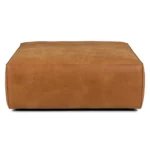 Cigar 47_ Leather Ottoman - Rawhide Tan