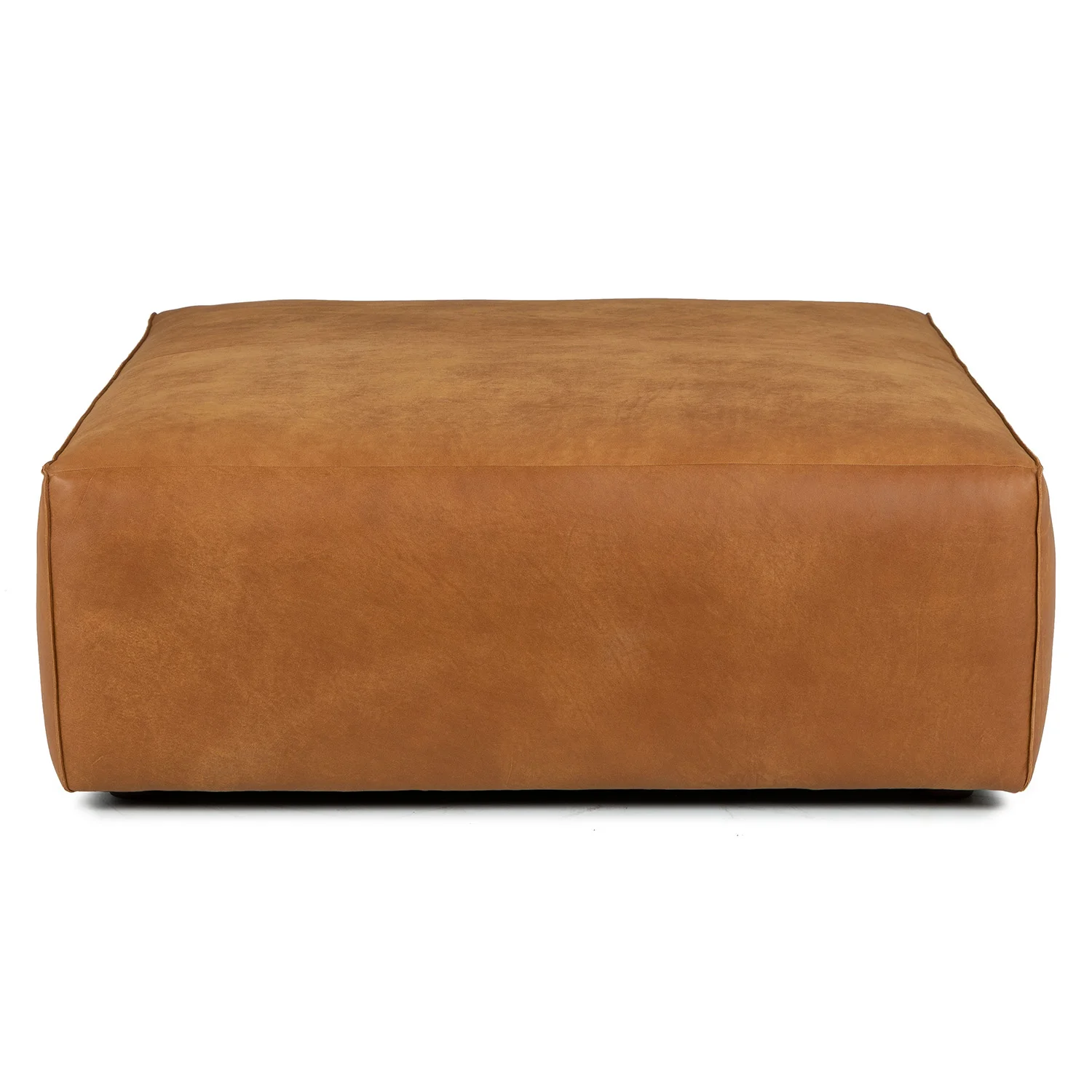 Cigar 47_ Leather Ottoman - Rawhide Tan - Image 7