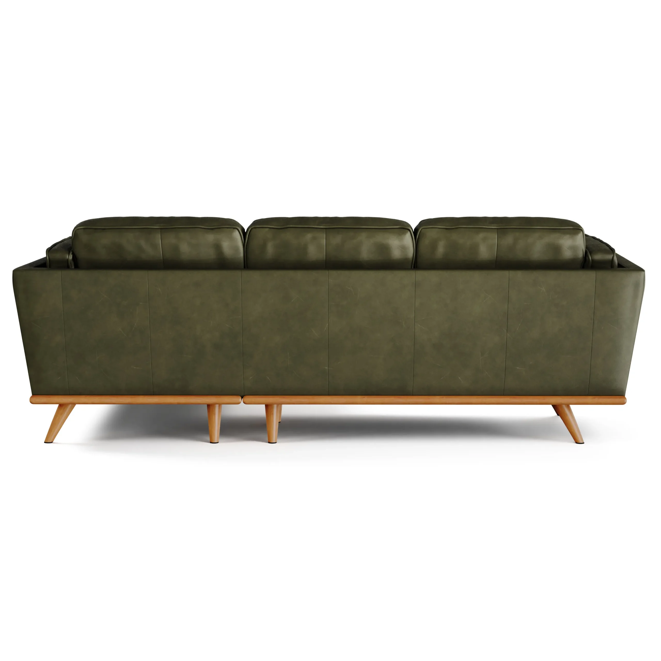 Timber 93_ Leather Right Sectional - Charme Green - Image 5