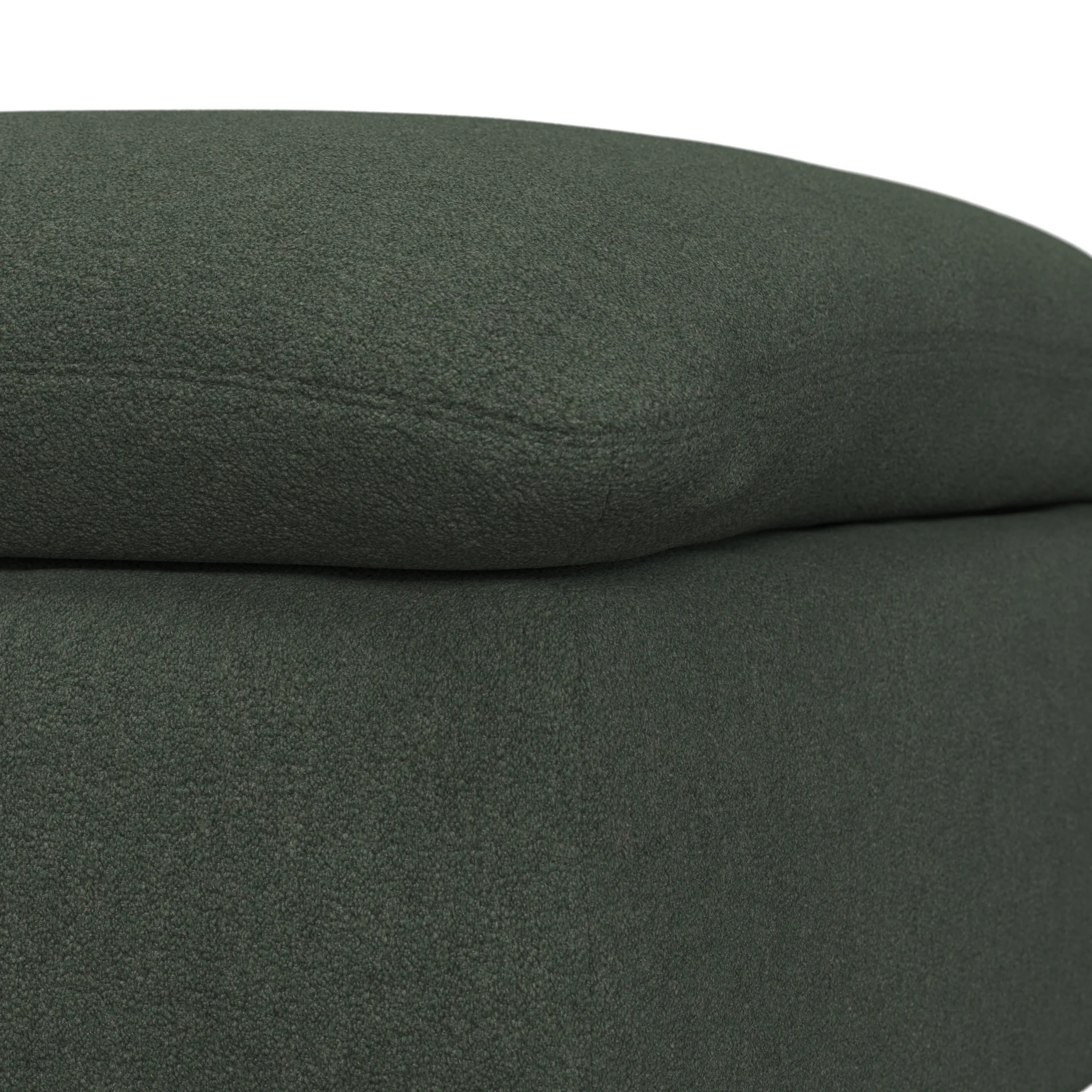 Leigh 41_ Ottoman - Green Wool Bouclé - Image 5