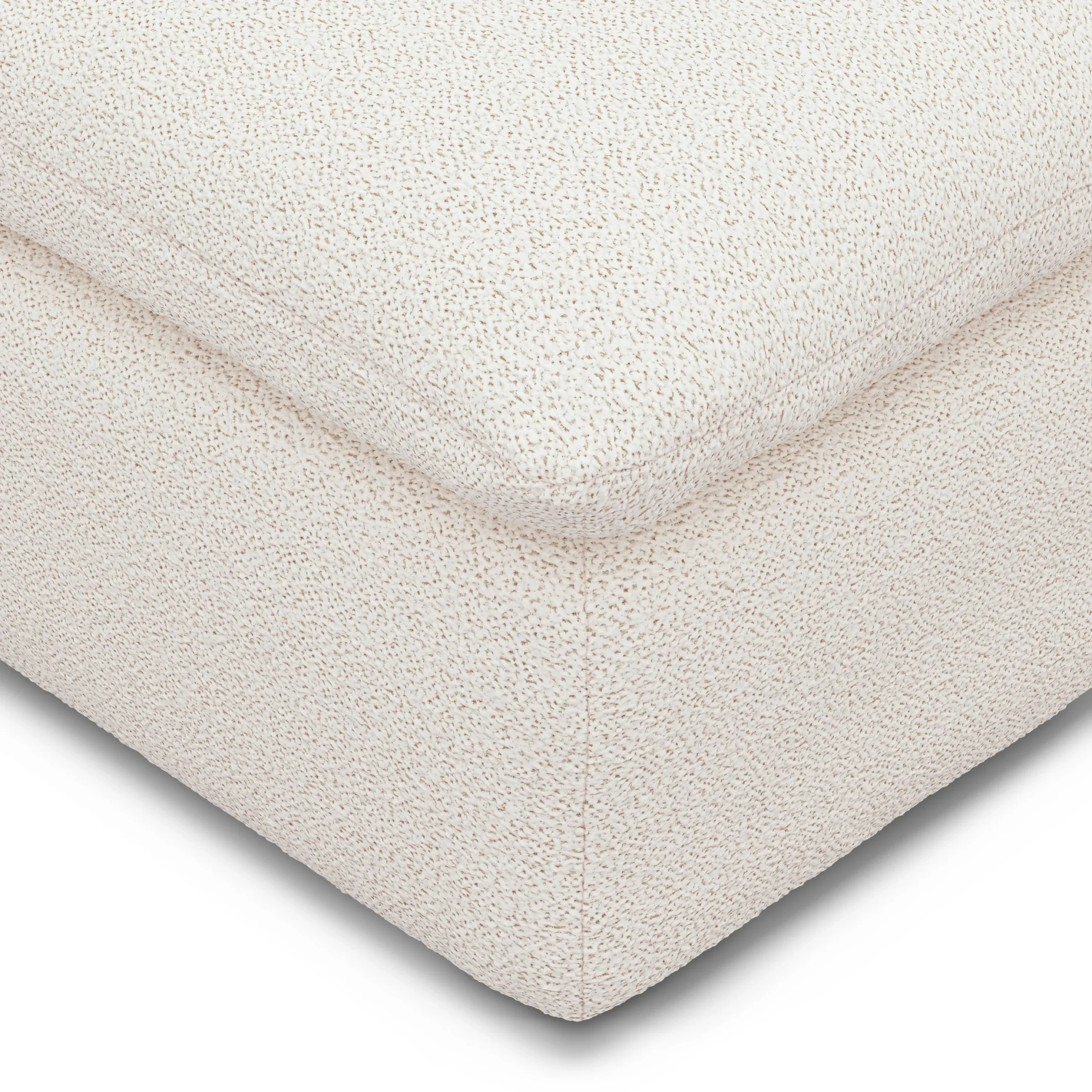 Leigh 41_ Ottoman - Ivory Wool Bouclé - Image 5