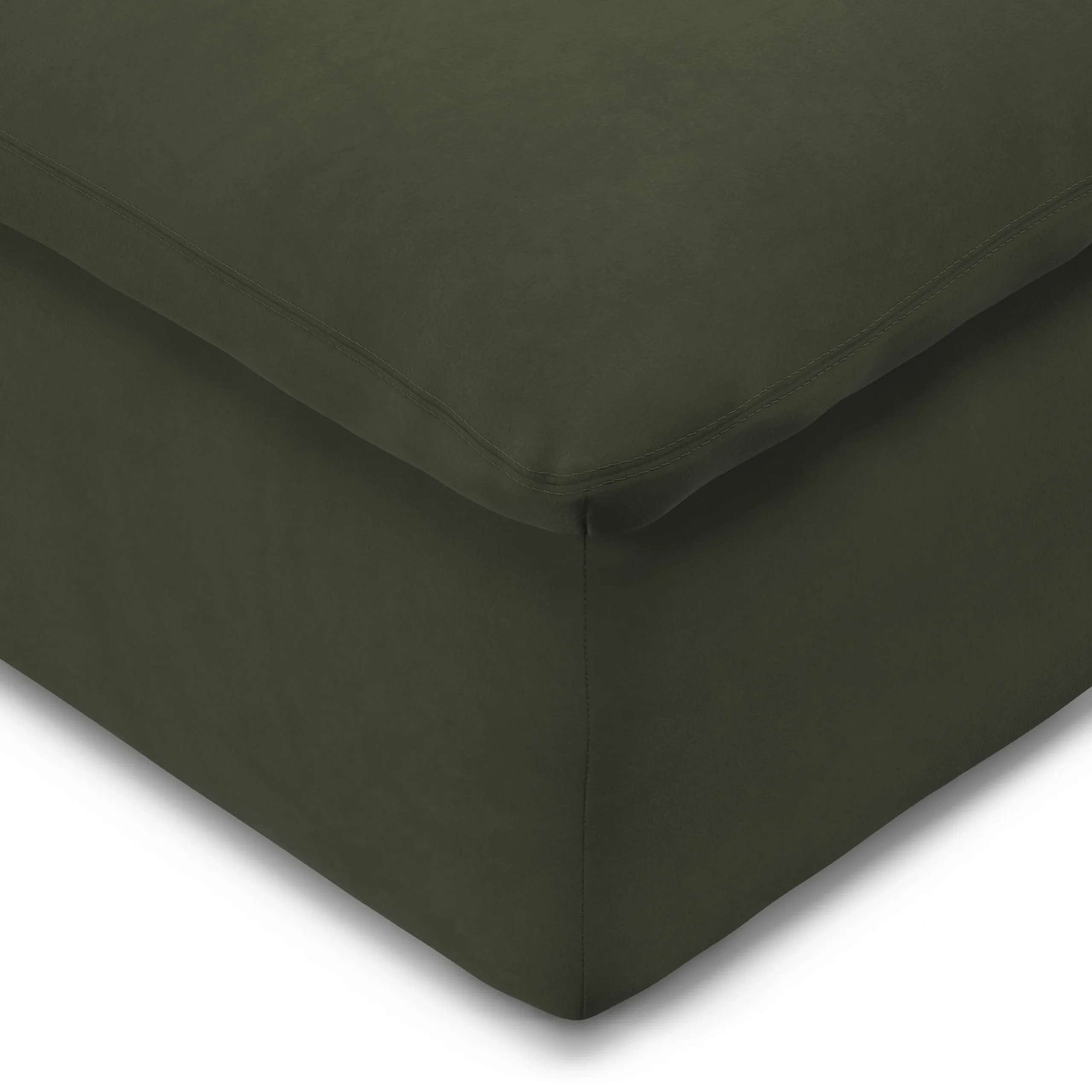 Leigh 41_ Velvet Ottoman - Hale Fir Green - Image 5
