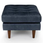 Sven 30_ Leather Ottoman - Oxford Blue