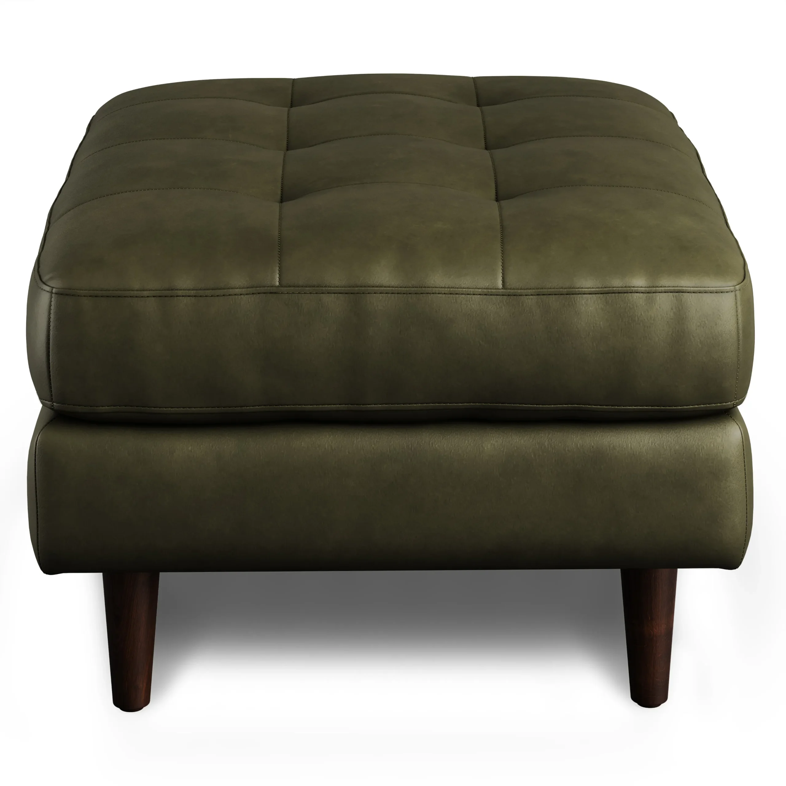 Sven 30_ Leather Ottoman - Charme Green - Image 9