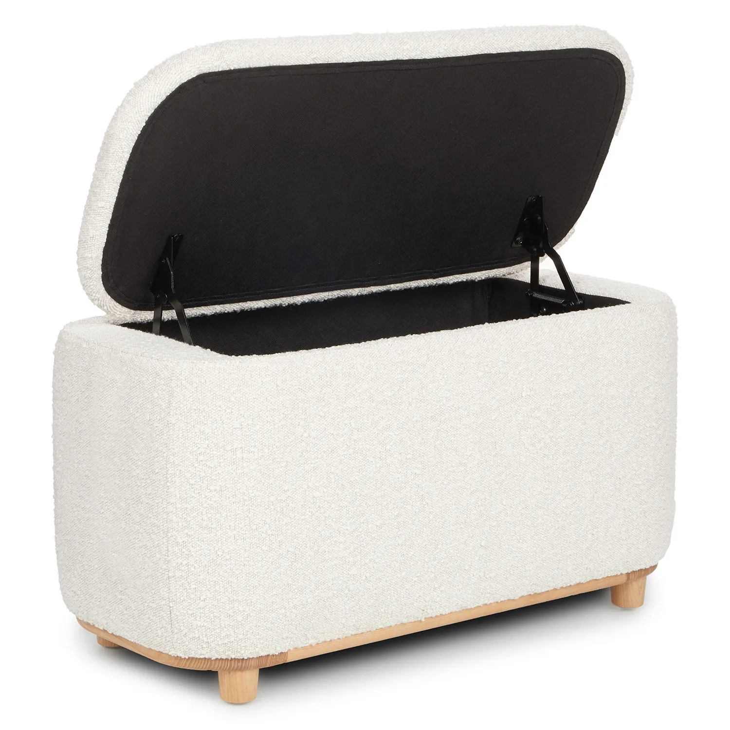 Maribo 32_ Storage Ottoman - Ivory Bouclé - Image 5