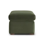 Marina 28.5_ Velvet Ottoman - Hale Fir Green