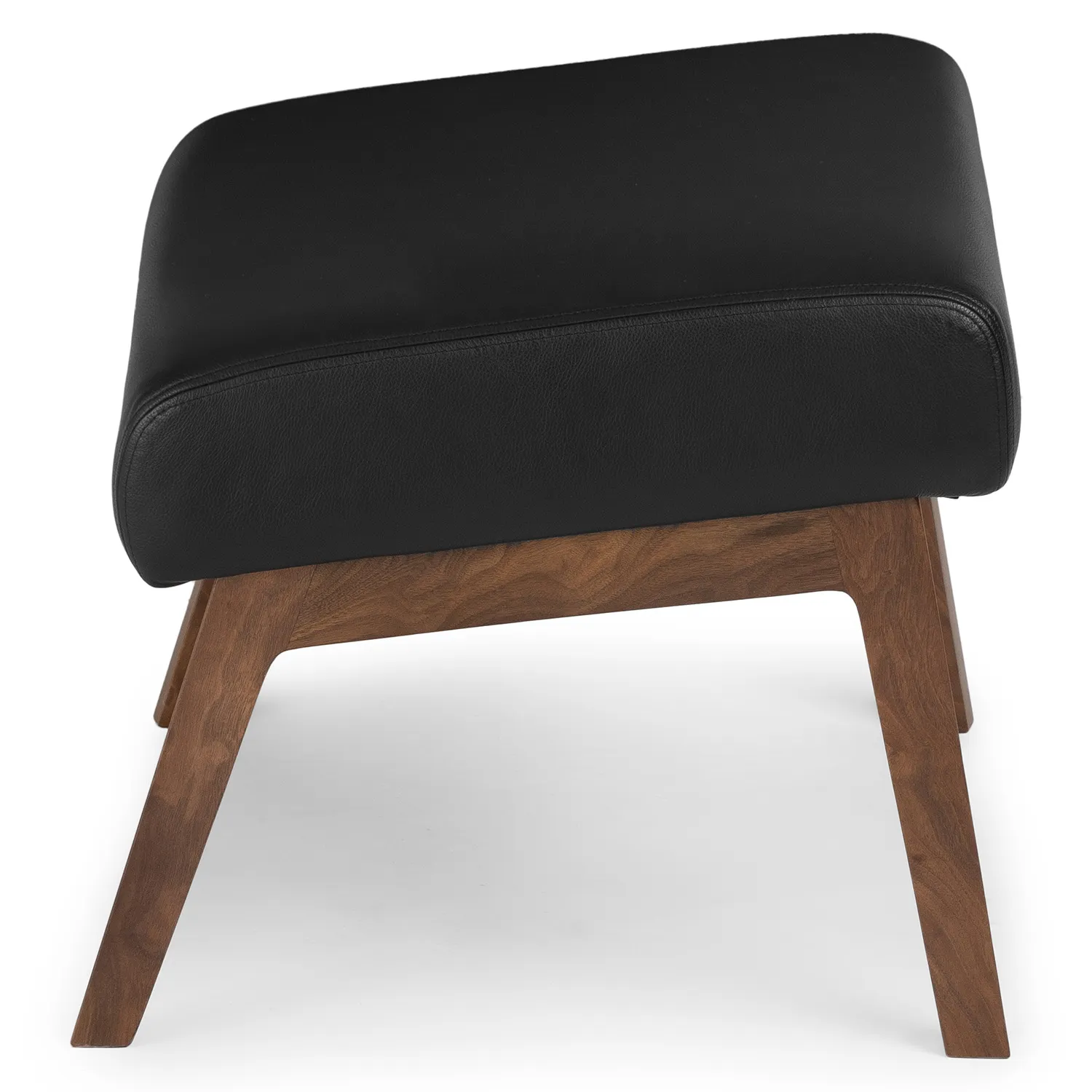 Otio 22_ Leather Ottoman - Walnut and Black - Image 5