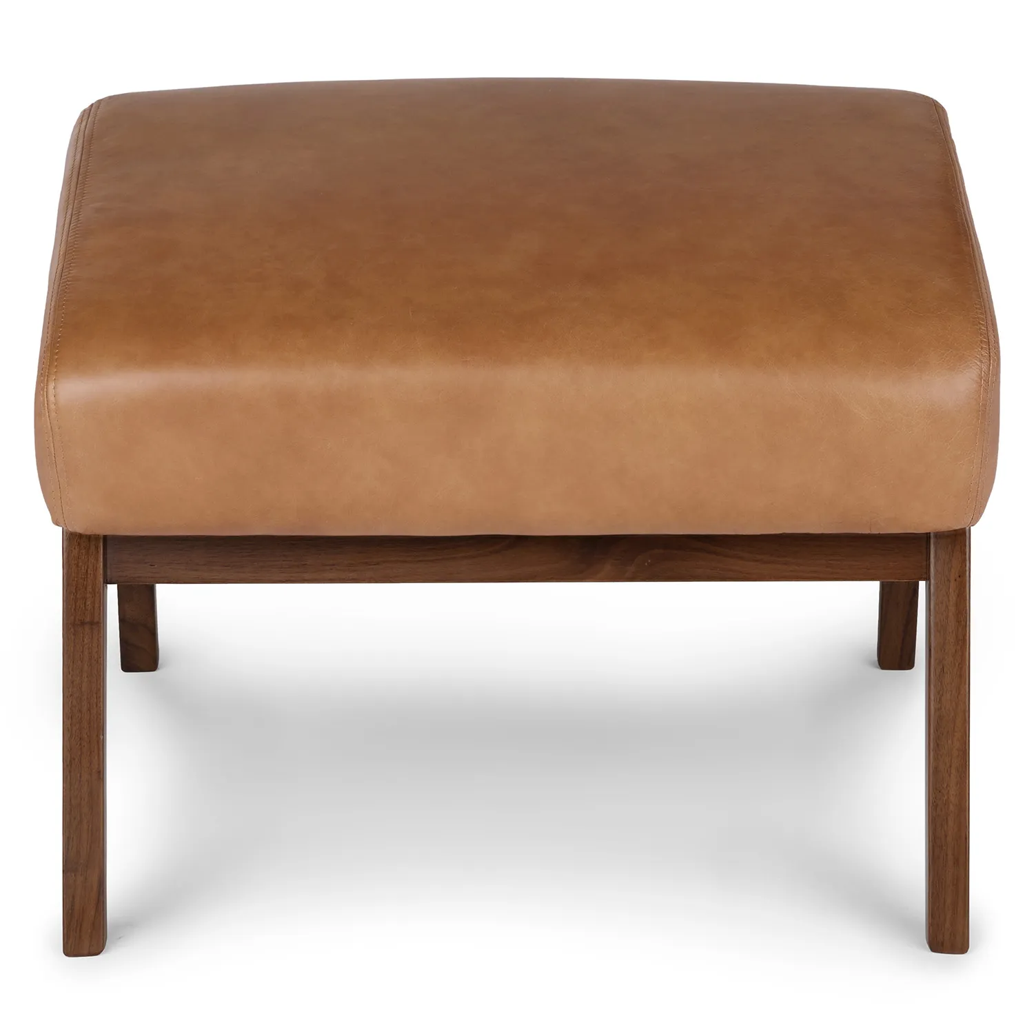 Otio 22_ Leather Ottoman - Walnut and Toscana Tan - Image 5
