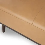Rhett 38.5_ Leather Ottoman - Charme Tan