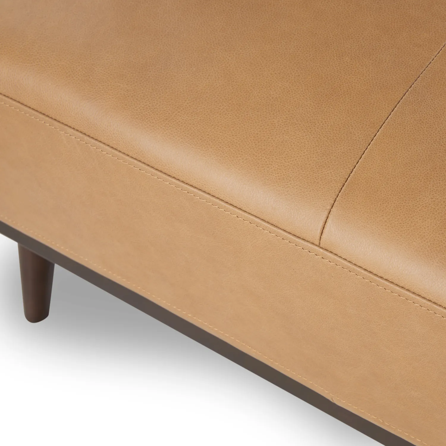 Rhett 38.5_ Leather Ottoman - Charme Tan - Image 5