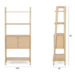 Krossa 31.5_ Shelving Unit with Storage - White Oak