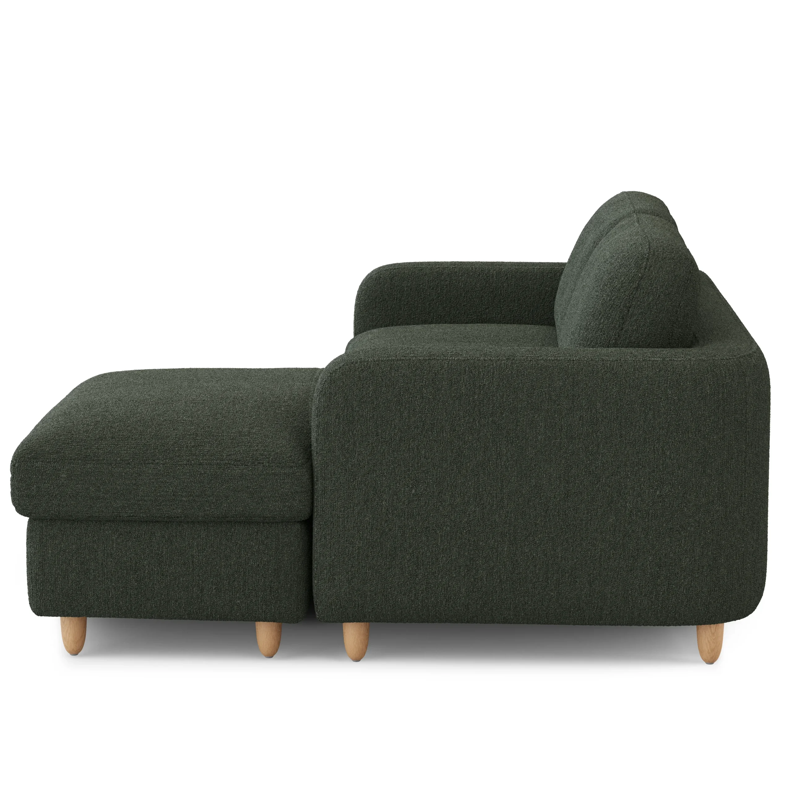 Vati 80_ Right Storage Sectional - Natural Oak and Green Wool Bouclé - Image 5