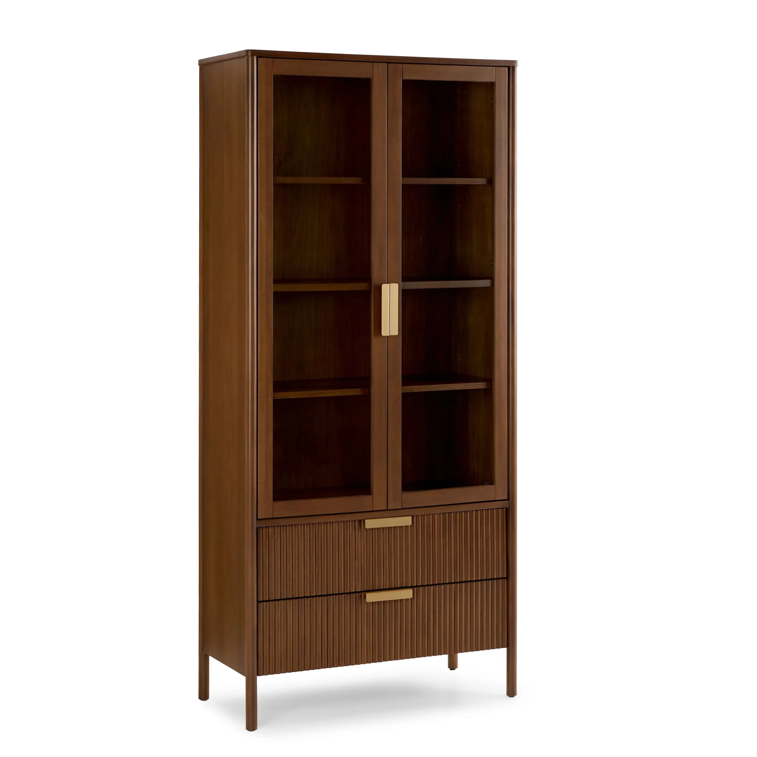 Liv 35.25_ Glass Cabinet - Walnut - Image 5