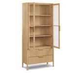 Liv 35.25_ Glass Cabinet - White Oak